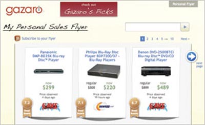 Gazaro, trang web tìm kiếm tập trung vào những món hàng có giá hấp dẫn, đánh giá mặt hàng đó theo thang điểm từ 1 đến 10