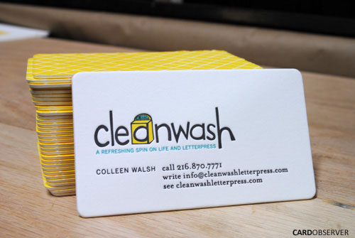 Cleanwash – danh thiếp của trang web cleanwashletterpress.com. Đây là website chính thức của một công ty in do Collen Walsh, một nữ doanh nhân xinh đẹp thành lập.