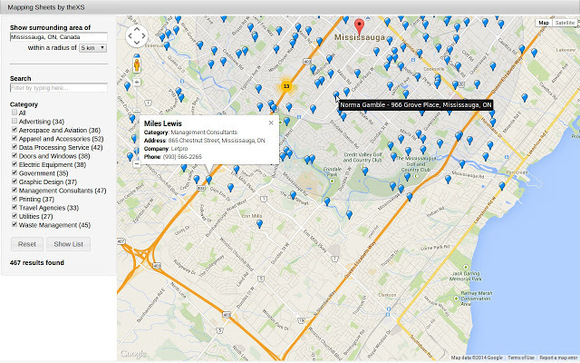 Mapping Sheets cho phép bạn tích hợp dữ liệu từ bảng tính của bạn lên Google Map